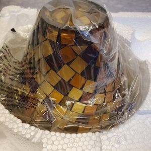 PL 10203 Partylite Global Fusion Mosaic Tiles 2 piece Votive Candle Lamp P8368